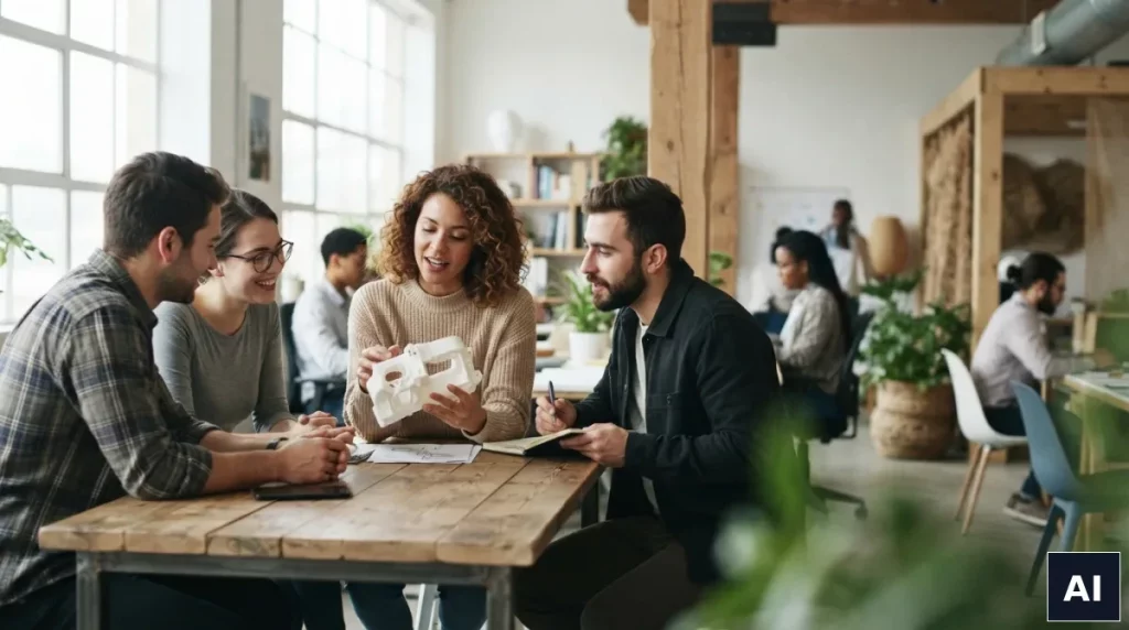 Zespół startupu testujący prototyp wydrukowany w 3D